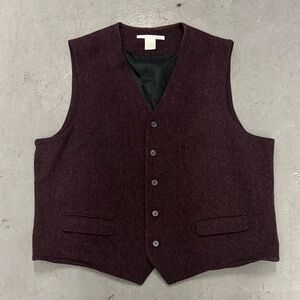 Perry Ellis Burgundy Vest Mens XL